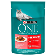 ONE STERILCAT Lazaccal és Sárgarépával nedves macskaeledel – 4×85 g macskaeledel