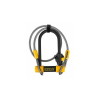 ONGUARD Bulldog Medium DT U-lakat, 175x90x13 mm, vázkonzollal, 1200x10 mm-es sodronnyal, fekete-sárga színű
