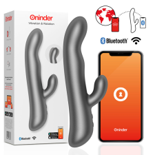 ONINDER - OSLO NYÚLVIBRÁTOR VIBRÁCIÓ ÉS FORGÁS FEKETE - INGYENES ALKALMAZÁS vibrátorok