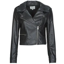 Only Bőrkabátok  ONLCARMEN FAUX LEATHER Fekete EU XL női dzseki, kabát