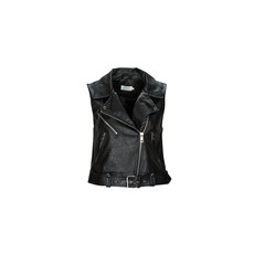 Only Bőrkabátok  ONLVERA FAUX LEATHER WAISTCOAT Fekete EU M