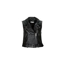 Only Bőrkabátok  ONLVERA FAUX LEATHER WAISTCOAT Fekete EU S női dzseki, kabát