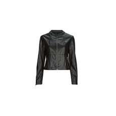 Only Bőrkabátok  ONLVICS FAUX LEATHER JACKET OTW Fekete EU M