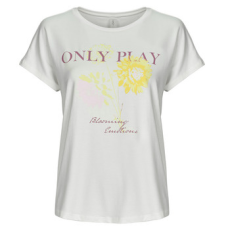 Only Play Rövid ujjú pólók ONPAUB-BLUR ON SS BAT LOOSE Fehér EU M