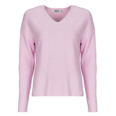 Only Pulóverek ONLCAMILLA V-NECK Rózsaszín EU XS