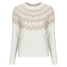 Only Pulóverek ONLFRY LS JQ GLITTER Bézs EU M női pulóver, kardigán