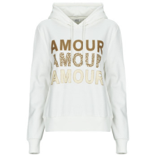 Only Pulóverek ONLMAIA L/S BELIEVE HOOD Fehér EU L női pulóver, kardigán