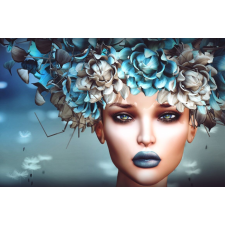  Öntapadó és mosható falfestmény Absztrakt nő fej2, 200 x 150 cm tapéta, díszléc és más dekoráció