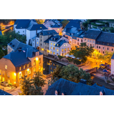  Öntapadó és mosható falfestmény City68 Luxembourg éjjel, 400 x 250 cm tapéta, díszléc és más dekoráció