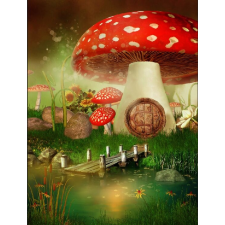  Öntapadó és mosható falfestmény Gombaház, 150 x 205 cm tapéta, díszléc és más dekoráció