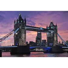  Öntapadó és mosható falfestmény London Bridge naplementekor, 250 x 150 cm tapéta, díszléc és más dekoráció