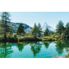  Öntapadó és mosható falfestmény Natura171 Tó, erdő és hegy, 250 x 200 cm