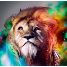  Öntapadó és mosható falfestmény Oroszlán tekintete, 250 x 200 cm tapéta, díszléc és más dekoráció