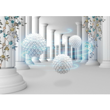  Öntapadó és mosható falfestmény Oszlopok és virágok, absztrakt, 250 x 150 cm tapéta, díszléc és más dekoráció