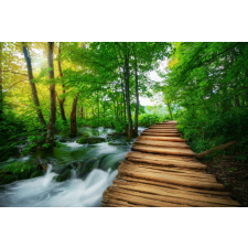  Öntapadó és mosható falfestmény Plitvice Bridge Croatia, 250 x 200 cm tapéta, díszléc és más dekoráció