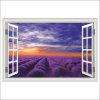  Öntapadó és mosható falfestmény Window Sunset, levendula, nyári, 250 x 170 cm