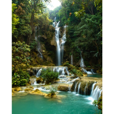  Öntapadó és mosható falfestmény Zöld vízesés Laoszból, 150 x 205 cm tapéta, díszléc és más dekoráció