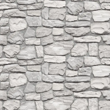  Öntapadó és mosható fali tapéta Különféle világosszürke kőfal, 350 x 200 cm tapéta, díszléc és más dekoráció