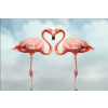  Öntapadó és mosható fali tapéta Szerelem és flamingó, 200 x 150 cm