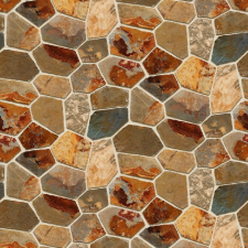  Öntapadó és mosható fali tapéta Többszínű rombusz kőfal, 350 x 250 cm tapéta, díszléc és más dekoráció