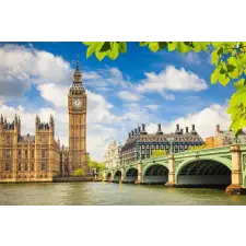  Öntapadó és mosható falikép Big Ben tavasszal, 300 x 250 cm tapéta, díszléc és más dekoráció