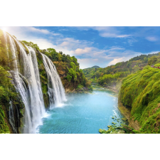  Öntapadó és mosható tapéta Cascada46 Vízesés a dombon, 250 x 150 cm tapéta, díszléc és más dekoráció