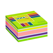 Öntapadó jegyzettömb STICK'N 76x76mm neon zöld mix 400 lap post-it