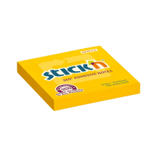  Öntapadó jegyzettömb STICK`N 76x76mm 360°-ban tapadó narancs 100 lap post-it