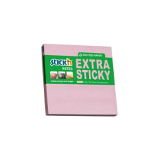 Öntapadó jegyzettömb STICK`N extra erős 76x76mm újrahasznosított pasztel rózsaszín 90 lap post-it