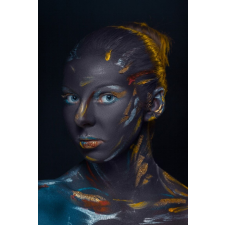  Öntapadó portré58 Feketére és sminkszínre festett nő2, 150 x 205 cm tapéta, díszléc és más dekoráció