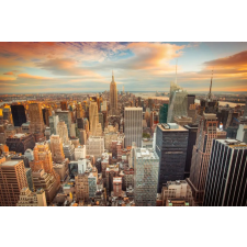  Öntapadó tapéta Sunset over New York City, 250 x 150 cm tapéta, díszléc és más dekoráció