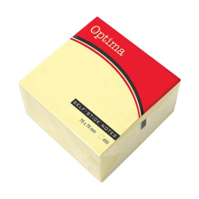Öntapadós jegyzet OPTIMA 75x75mm sárga 450 lap post-it