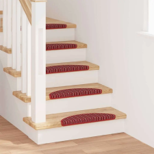  Öntapadós lépcsőszőnyegek 15 pcs Piros 56 x 17 x 3 cm lakástextília