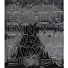 . Öntapadós matrica, 3 cm-es, betűlap, fekete információs címke