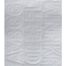 . Öntapadós matrica, 5 cm-es, betűlap, ABC első fele, fehér információs címke