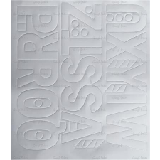 . Öntapadós matrica, 5 cm-es, betűlap, ABC második fele, fehér információs címke