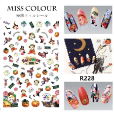  Öntapadós matrica - halloween - R228 körömdíszítő