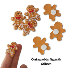 Öntapadós mézeskalács lány figura 6db/szett dekorációs kellék