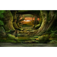  Öntapadós tapéta Alagút az erdőn keresztül, 250 x 150 cm tapéta, díszléc és más dekoráció