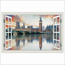  Öntapadós tapéta Big Ben ablak, Parlament, London, 250 x 170 cm tapéta, díszléc és más dekoráció