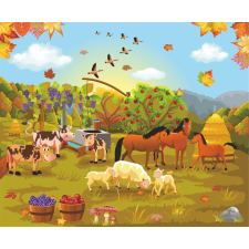  Öntapadós tapéta Háziállatok, gyerekrajzok, 350 x 200 cm tapéta, díszléc és más dekoráció