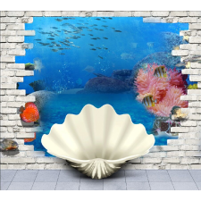  Öntapadós tapéta Kagyló és az óceán, 200 x 150 cm tapéta, díszléc és más dekoráció