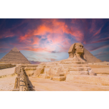  Öntapadós tapéta Natura163 Sunset over the Sphinx, 350 x 250 cm tapéta, díszléc és más dekoráció