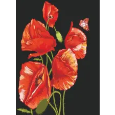  Öntapadós tapéta Pipacsok, piros és fekete, 200 x 255 cm tapéta, díszléc és más dekoráció