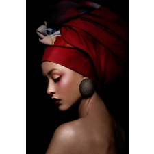  Öntapadós tapéta Portrait60 Nő piros sállal, 150 x 205 cm tapéta, díszléc és más dekoráció