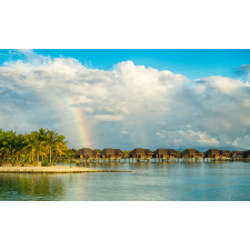  Öntapadós tapéta Rainbow over Bora Bora, 300 x 200 cm tapéta, díszléc és más dekoráció