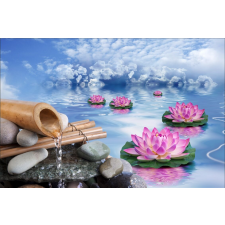  Öntapadós tapéta Rózsaszín tavirózsa a tavon, 350 x 200 cm tapéta, díszléc és más dekoráció