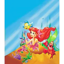  Öntapadós tapéta The Little Mermaid - Princess Ariel, 250 x 200 cm tapéta, díszléc és más dekoráció