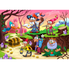 Öntapadós tapéta Törpök, erdő, kincs, gyerekrajzok, 270 x 200 cm tapéta, díszléc és más dekoráció