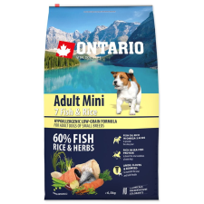 Ontario Adult Mini 7 Fish & Rice Kutyatáp, 6,5 kg kutyaeledel